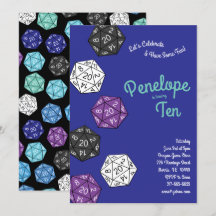 Cute 20 Sided Dice DND Games Kids Birthday Party