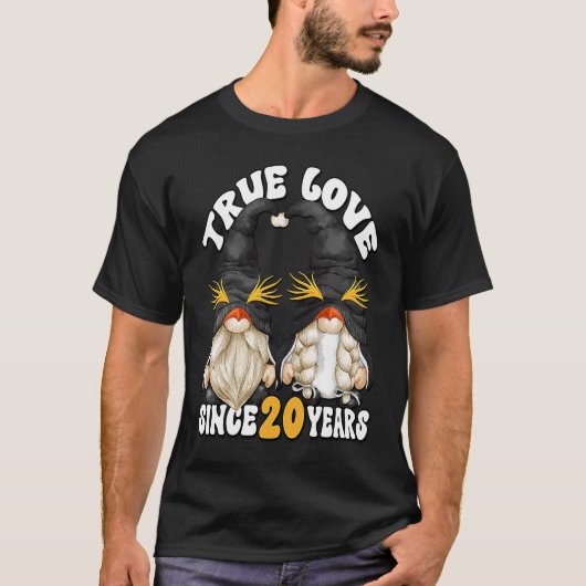 Cute 20th Wedding Anniversary Gnomes For Penguin M T-shirt (Voorkant)