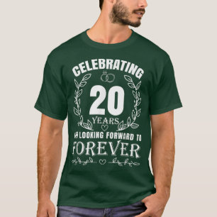 Cute 20th Wedding Jubileum for Couples Married T-shirt