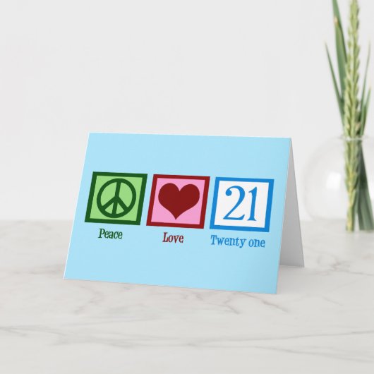 Cute 21st Birthday Kaart (Voorkant)