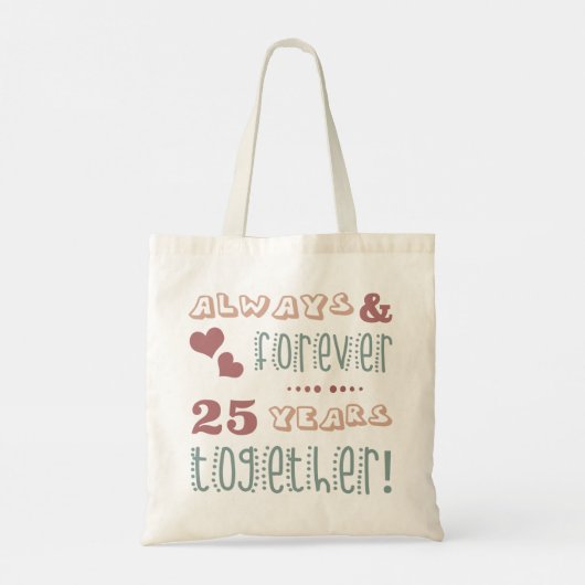 Cute 25th Wedding Jubileum Tote Bag (Achterkant)