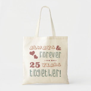 Cute 25th Wedding Jubileum Tote Bag