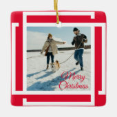 Cute 2 Fotolijstje Kerst Keramiek Ornament (Voorkant)