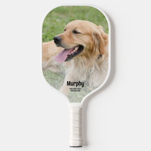 Cute 2 Pet de Witte Bekleding van de Foto Geperson Pickleball Paddle (Voorkant)