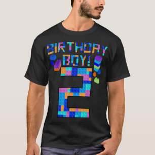 Cute 2e verjaardag Gift 2 jaar oud Block Building T-shirt