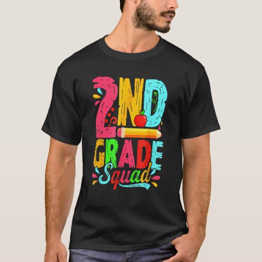Cute 2nd Grade Squad Back To School First Day Of S T-shirt (Voorkant)
