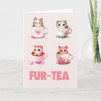 Cute 30th Birthday Fur Tea Kaart