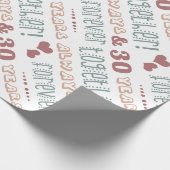 Cute 30th Wedding Jubileum Cadeaupapier (Hoek)