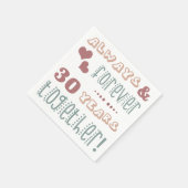 Cute 30th Wedding Jubileum Servet (Hoek)