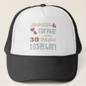 Cute 30th Wedding Jubileum Trucker Pet (Voorkant)