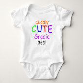 Cute 365 Baby Girl Shirt Personaliseert NAAM (Voorkant)