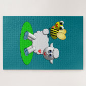 Cute 3-D Kijk bij en Lamb Legpuzzel (Horizontaal)