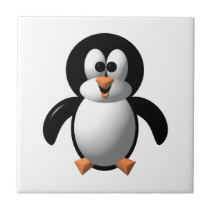 Cute 3-D look Perky Penguin Tegeltje
