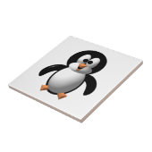 Cute 3-D look Perky Penguin Tegeltje (Zijkant)