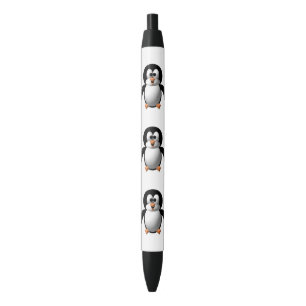 Cute 3-D look Perky Penguin Zwarte Inkt Pen