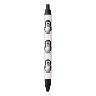 Cute 3-D look Perky Penguin Zwarte Inkt Pen