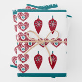 Cute 3 Names Scandinavian Merry Xmas Inpakpapier Vel (In situ)