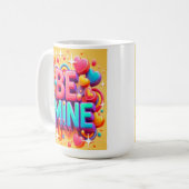 Cute 3D Be mine Valentines day Koffiemok (Voorkant links)