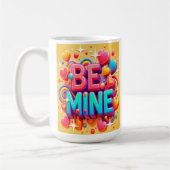 Cute 3D Be mine Valentines day Koffiemok (Links)