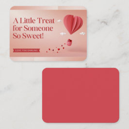 Cute 3D Heart Hot Air Balloon Valentine's Day Card Plaatskaartje