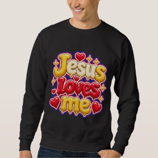 Cute 3D Jezus houdt van mij bubbel letters kids Trui