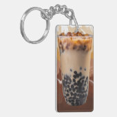 Cute 3D Milk Tea Design – Boba Lover Aesthetic Sleutelhanger (Voorkant Links)