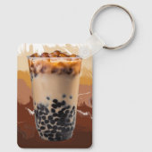 Cute 3D Milk Tea Design – Boba Lover Aesthetic Sleutelhanger (Achterkant)