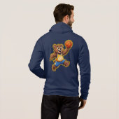 Cute 3D Teddy Bear Playing Basketball – Adorable S Hoodie (Achterkant volledig)