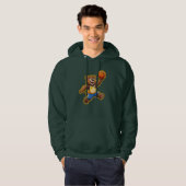 Cute 3D Teddy Bear Playing Basketball – Adorable S Hoodie (Voorkant volledig)