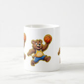 Cute 3D Teddy Bear Playing Basketball – Adorable S Koffiemok (Center)