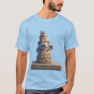 Cute 3D Tower of Hercules A Coruña Galicia Eclipse T-shirt