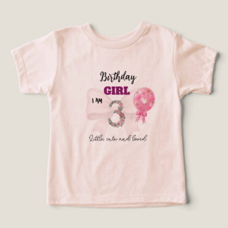 Cute 3e Verjaardag Meisje Bloemetjes Shirt - Schat