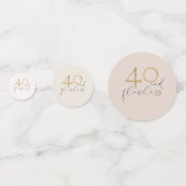 Cute 40 & perfect roze & Gold 40e verjaardag Confetti (Achterkanten)