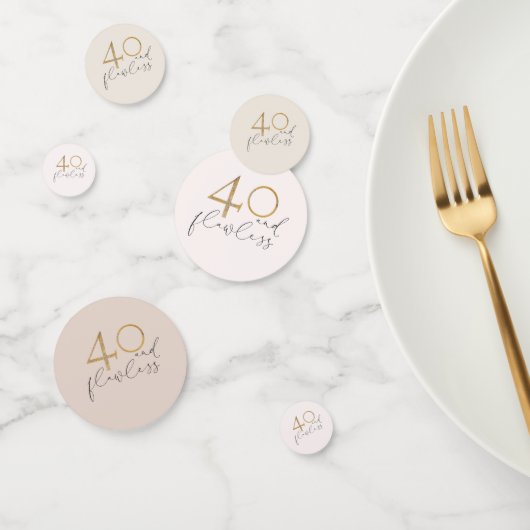 Cute 40 & perfect roze & Gold 40e verjaardag Confetti (Groep)