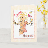 Cute 40th Birthday Kaart voor haar (Gele Bloem)