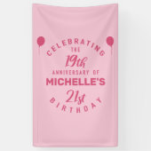 Cute 40th Birthday Personalized Spandoek (Verticaal)