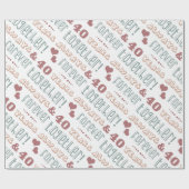 Cute 40th Wedding Jubileum Cadeaupapier (Vlak)