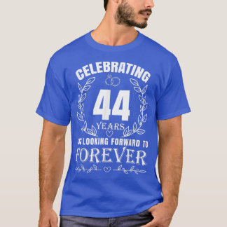 Cute 44th Wedding Jubileum for Couples Married T-shirt