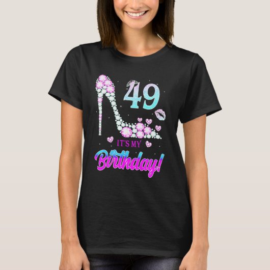 Cute 49 Years Old It's My 49th Birthday Party T-shirt (Voorkant)