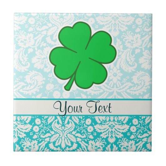 Cute 4 Leaf Clover Tegeltje (Voorkant)