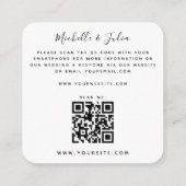 Cute 4 Photo Collage LGBTQ Gay Couple RSVP QR Code Informatiekaartje (Achterkant)