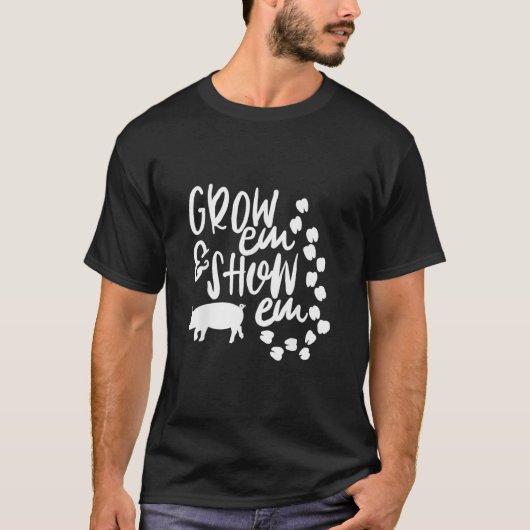 Cute 4H FFA Grow em Show Em Livestock Animals TS T-shirt (Voorkant)