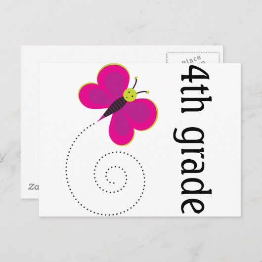Cute 4th Grade Briefkaart (Voorkant / Achterkant)