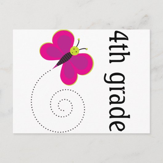 Cute 4th Grade Briefkaart (Voorkant)