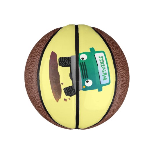 Cute 4X4 terreinwagen cartoon Basketbal (Verticaal)
