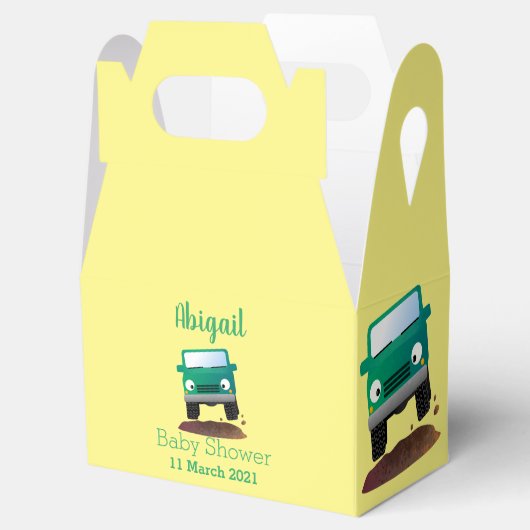 Cute 4X4 terreinwagen cartoon Bedankdoosjes (Geopend)