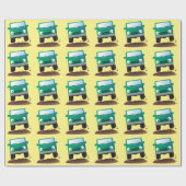 Cute 4X4 terreinwagen cartoon Cadeaupapier (Vlak)