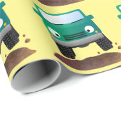 Cute 4X4 terreinwagen cartoon Cadeaupapier (Rol Hoek)