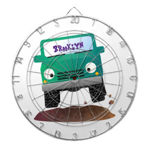 Cute 4X4 terreinwagen cartoon Dartbord