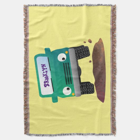 Cute 4X4 terreinwagen cartoon Deken (Voorkant Verticaal)